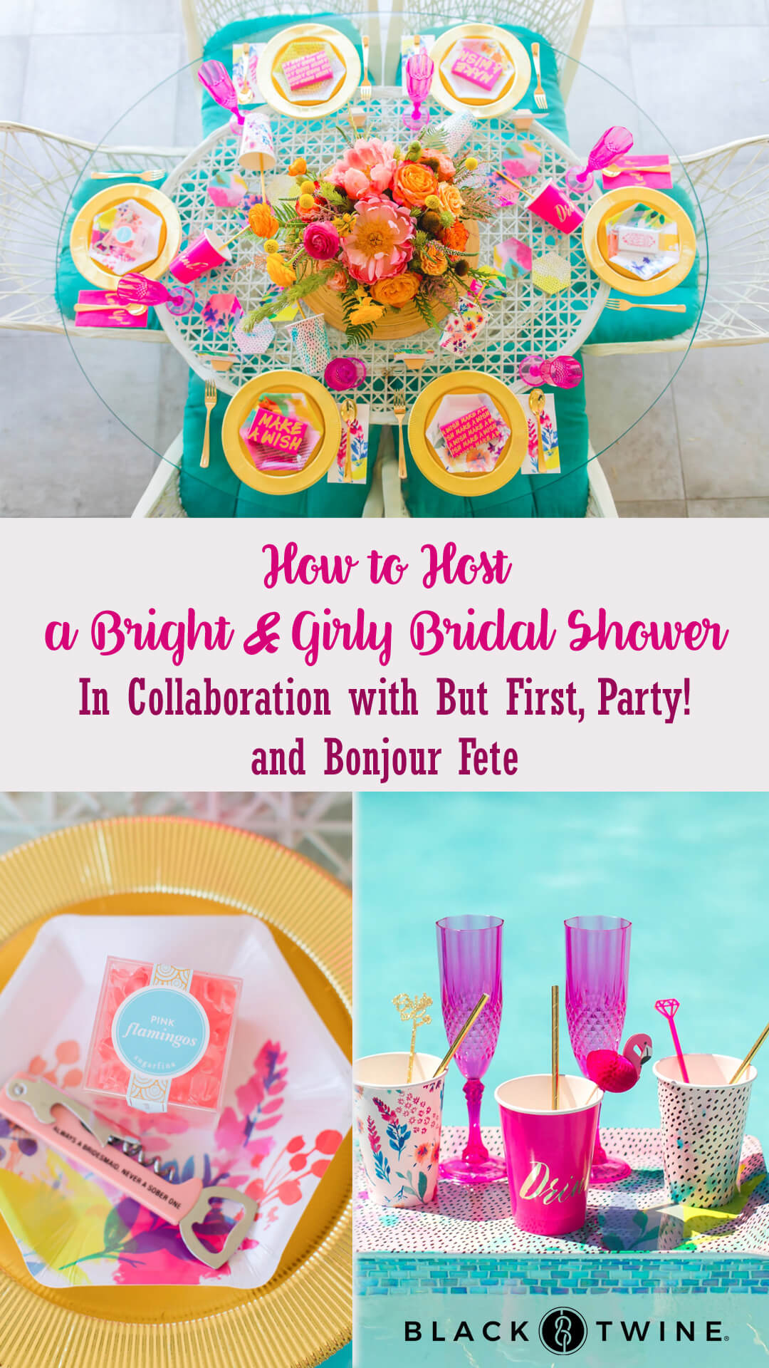 Bright & Girly Bachelorette Brunch | Black Twine