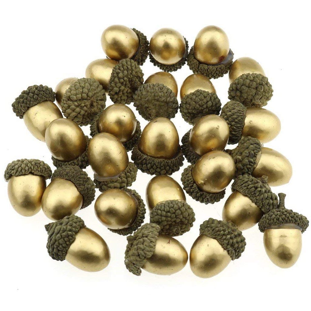 Gold acorns | Black Twine